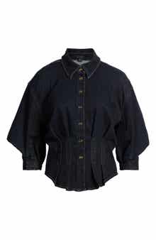 Nancy Cotton Blend Stretch Denim Shirt