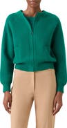 Akris Cashmere Piqué Zip-Up Cardigan