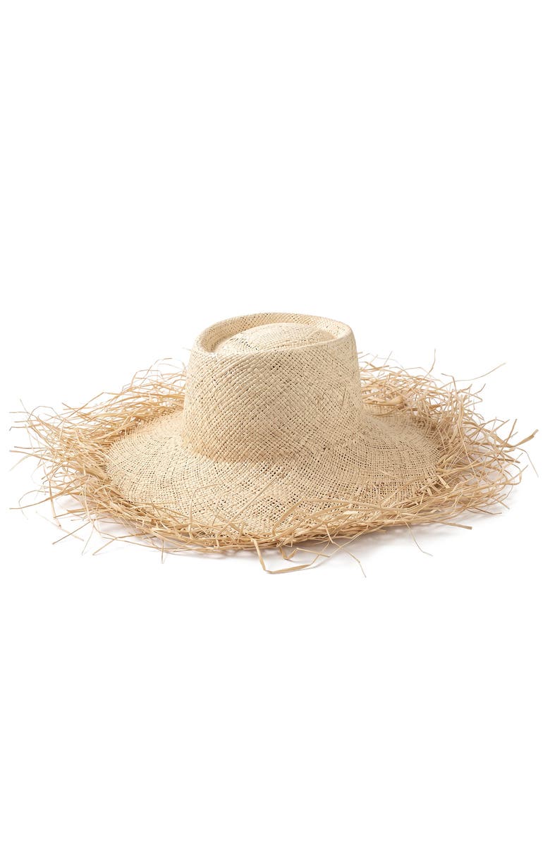 BRUNNA.CO The Catalina Frayed Straw Sun Hat, Main, color, Neutral
