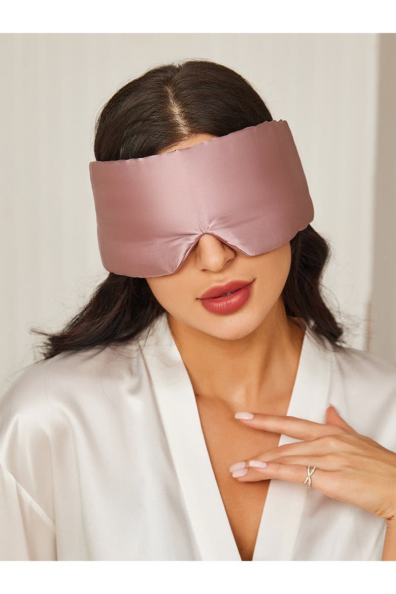 Elegant One Piece Silk Sleep Eye Mask, Main, color, PaleMauve