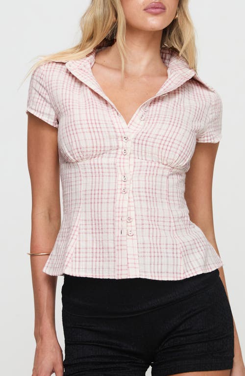 Princess Polly Check Button-up Shirt