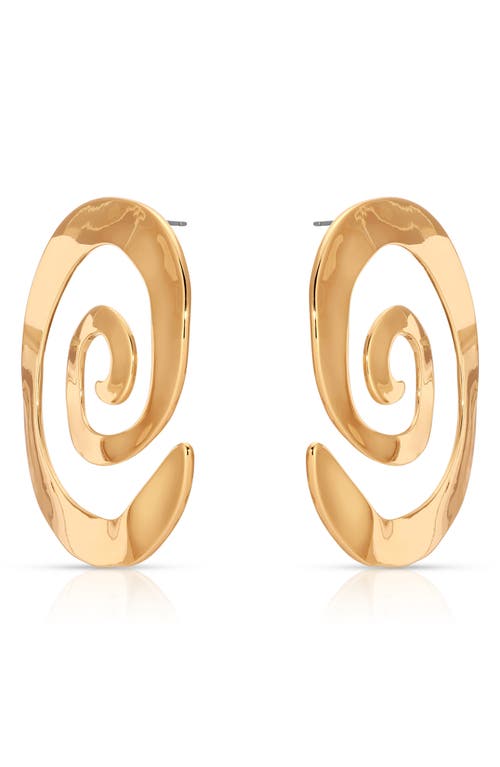 Ettika Aura Swirl Earrings In Gold