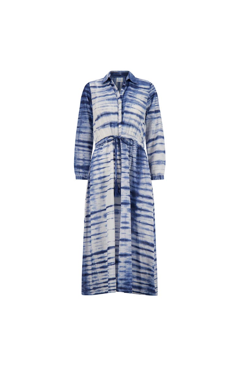 Mer St. Barth Anais Women's Button Front Shirtdressn Navy Shibori, Main, color, Navy