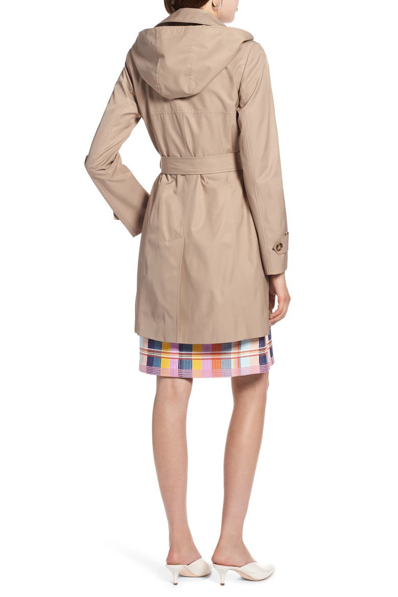 Hooded Trench Coat, Alternate, color, KHAKI