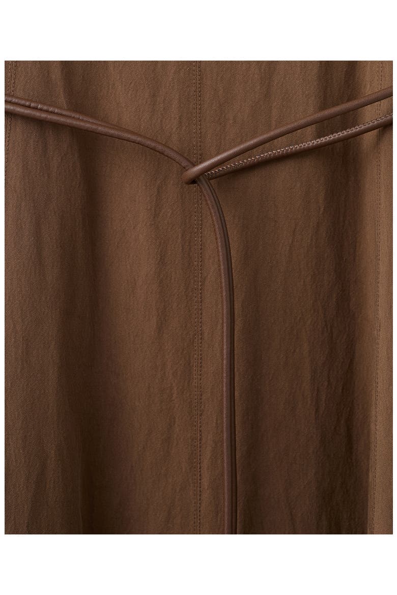 Belted Midi Dress, Alternate, color, BROWN