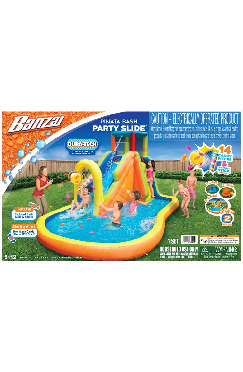 Banzai International Inflatable Pinata Bash Party Slide Water Park, Main, color,