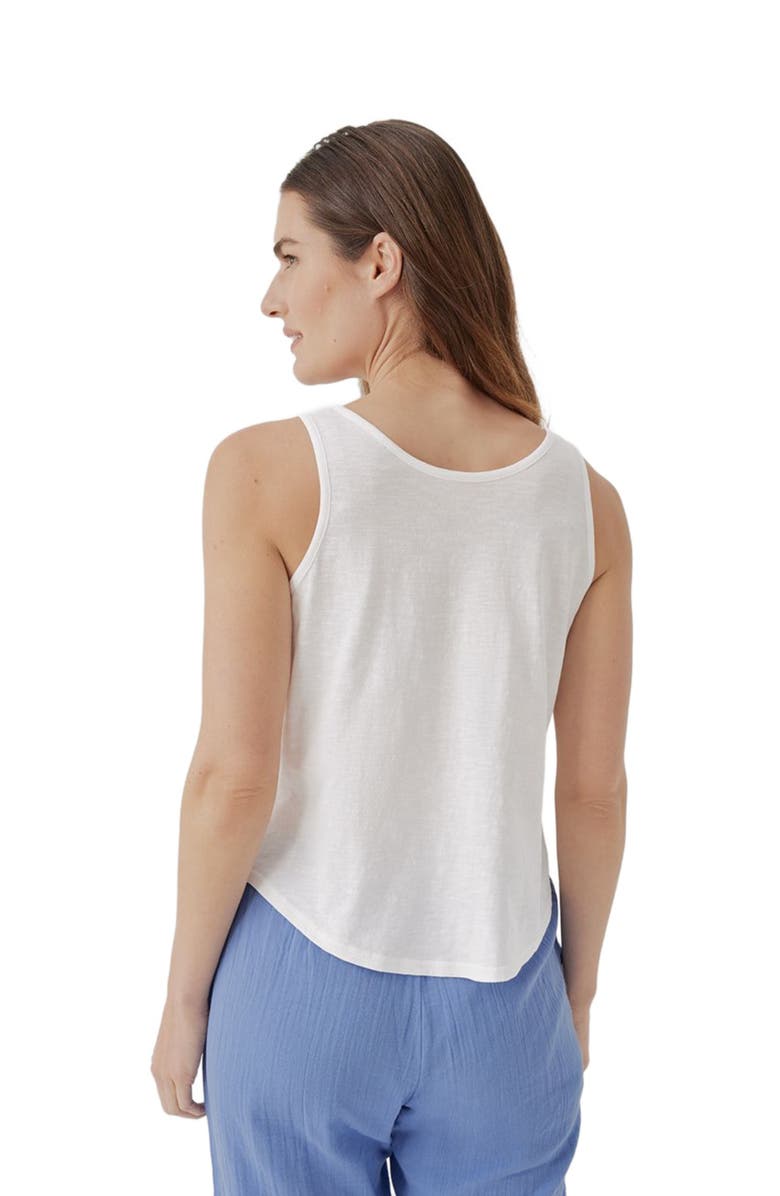 Pact Organic Featherweight Slub Reversible Tank, Alternate, color, White