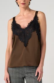 Liverpool Los Angeles Lace Trim Satin Camisole