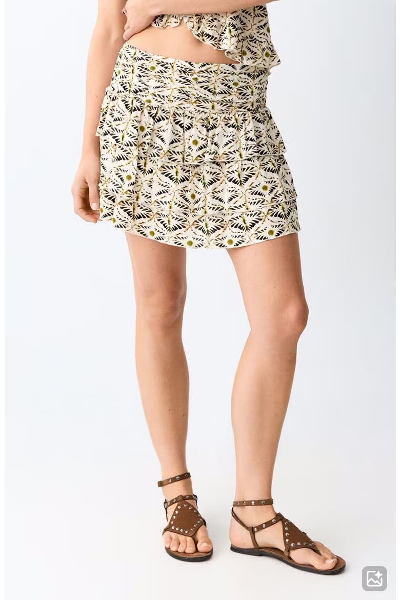 Kids' Ruffled Print Miniskirt, Main, color, ECRU
