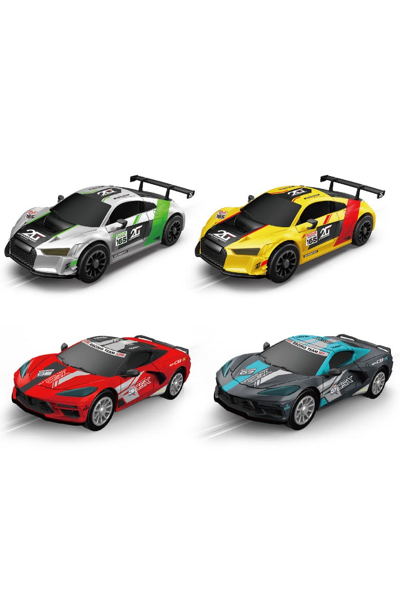 RaceXCale Master Racer 1 to 43 Scale G5 & G6, 4 Magnetic Cars, Alternate, color, Multicolored