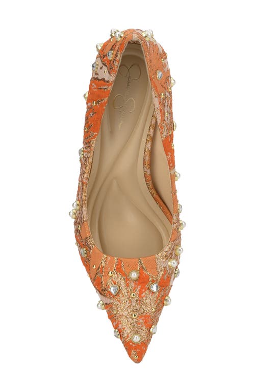 Jessica Simpson Welica Embellished Jacquard Pump In Multi