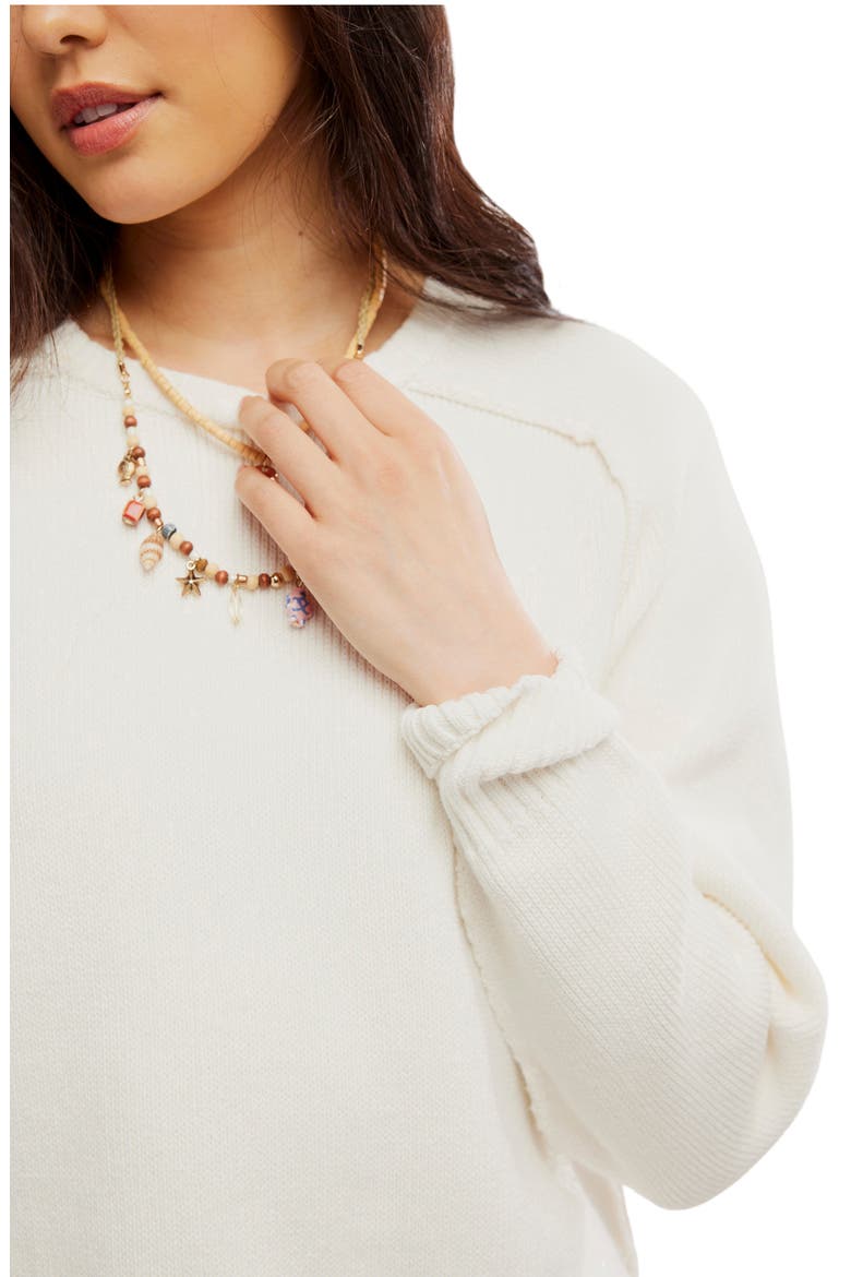 Spring Street Cotton Crewneck Sweater, Alternate, color, OPTIC WHITE