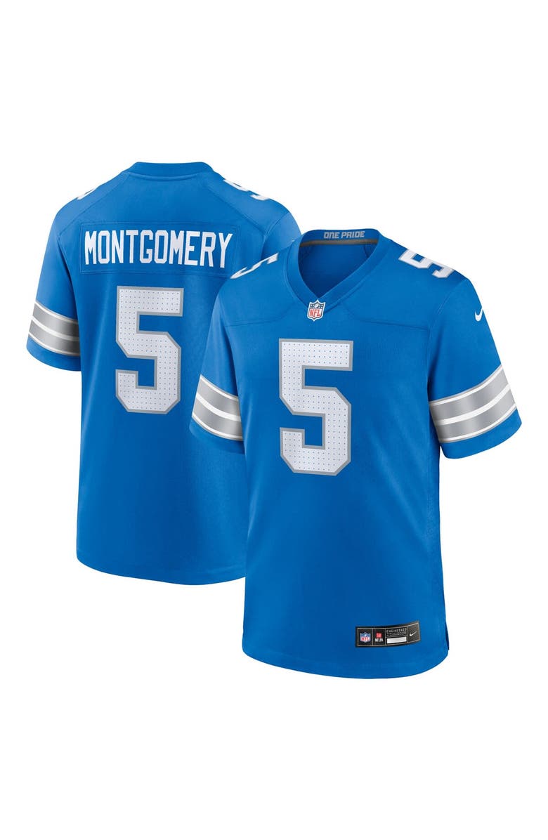 Nike Men's Nike David Montgomery Blue Detroit Lions Game Jersey, Main, color, Blue