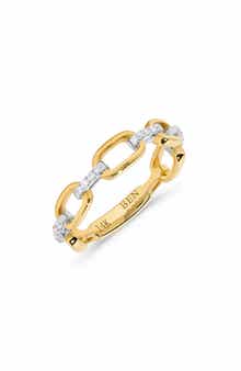 H.J. Namdar Diamond Link Stacking Ring