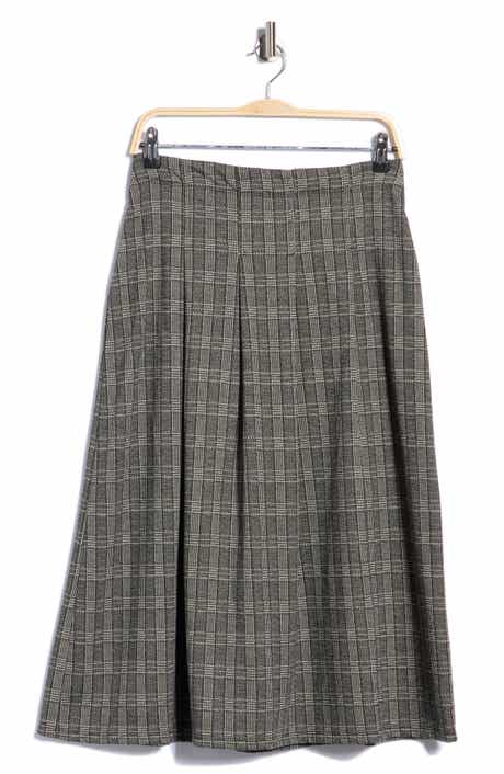 Plaid Pleated Skirt