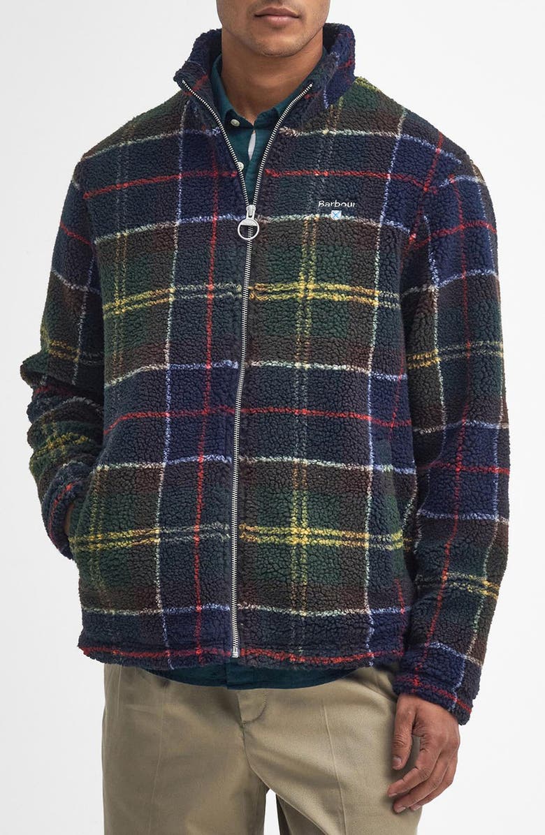 Barbour Tartan Faux Shearling Jacket, Main, color, Classic Tartan