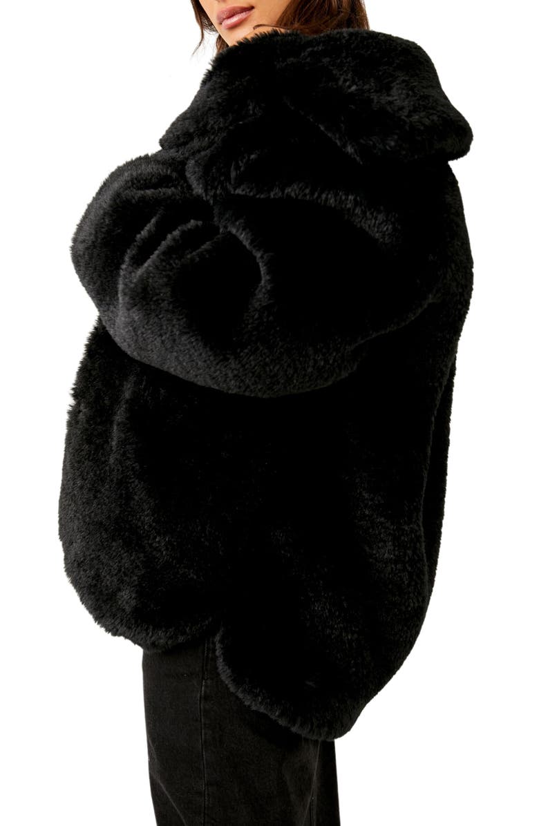 Free People Pretty Perfect Faux Fur Peacoat, Alternate, color,
