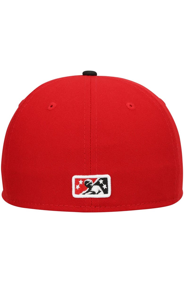 New Era Men's New Era Red Indianapolis Indians Authentic Collection Team Home 59FIFTY Fitted Hat, Alternate, color, Red