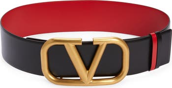 Valentino Garavani VLOGO Reversible Leather Belt | Nordstrom