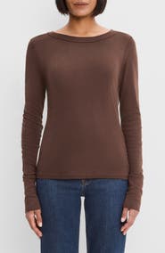 Michael Stars Kelso Wide Crewneck Long Sleeve T-Shirt