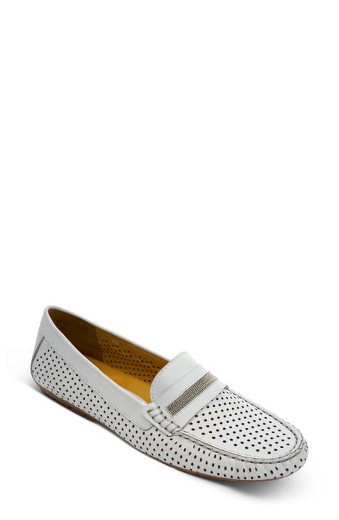 Aquatalia good Womens Loreen Gray Loafer Heel