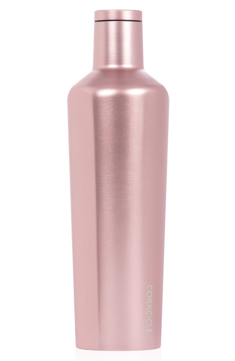Corkcicle Rose Insulated Stainless Steel Canteen, Main, color,
