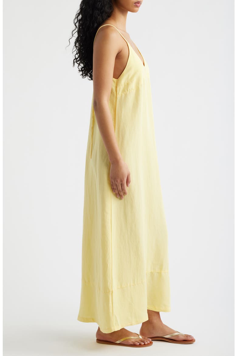 Aloha Linen Blend Maxi Sundress, Alternate, color, BANANA