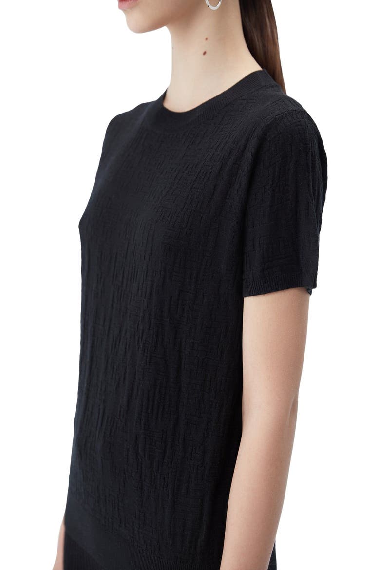 Silk Cashmere T-Shirt, Alternate, color, black