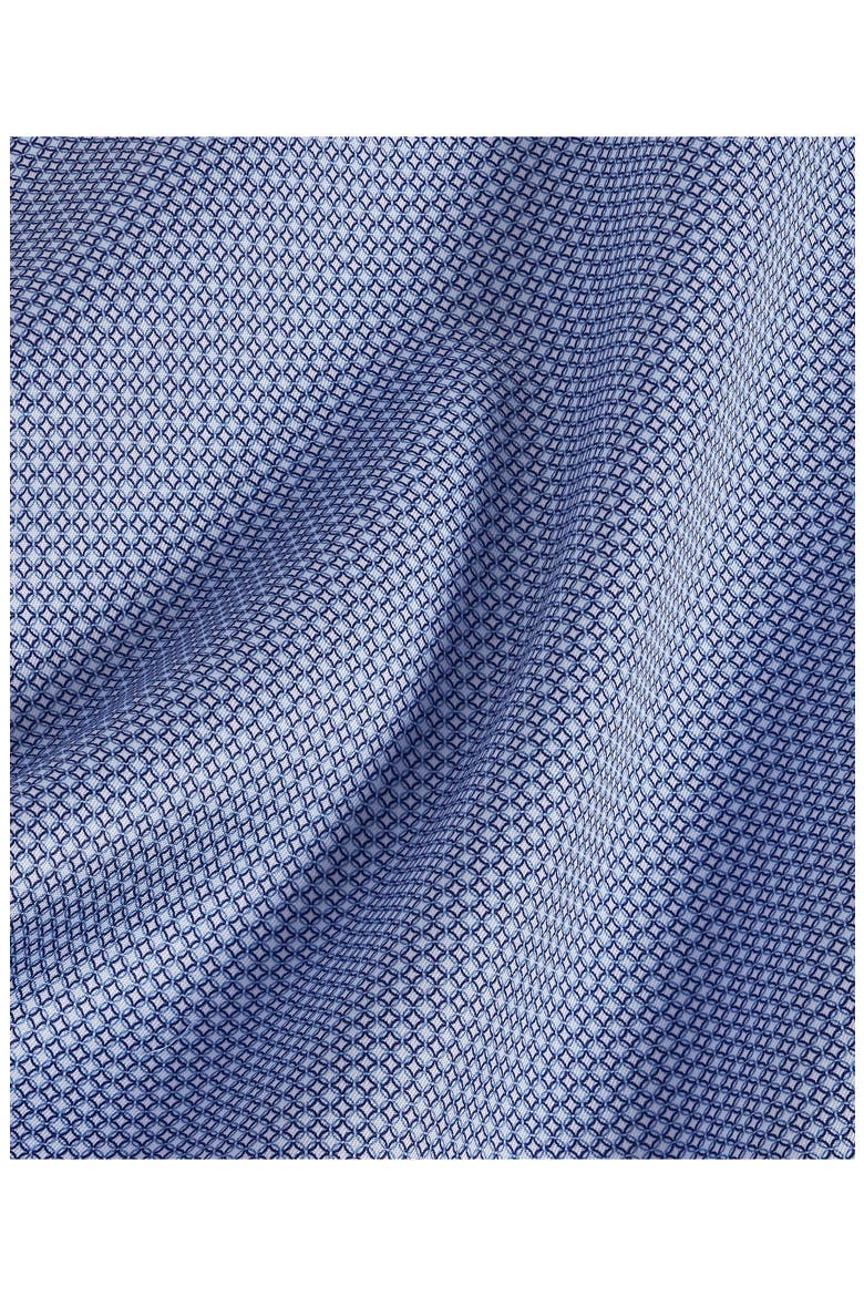 Trim Fit Micro Geometric Print Dress Shirt, Alternate, color, NAVY/ BLUE