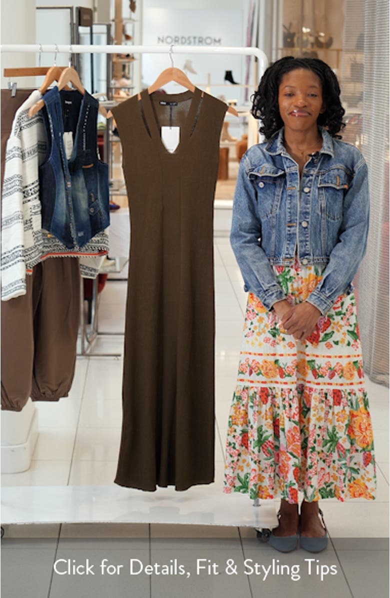 Cutout Ribbed Sweater Dress, sales video thumbnail