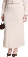 ELOQUII Ribbed Sweater Trumpet Maxi Skirt