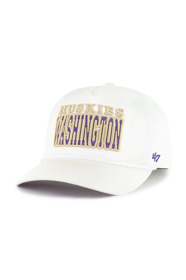 Women's '47 White Washington Huskies Outspoken Hitch Adjustable Hat, Alternate, color, White