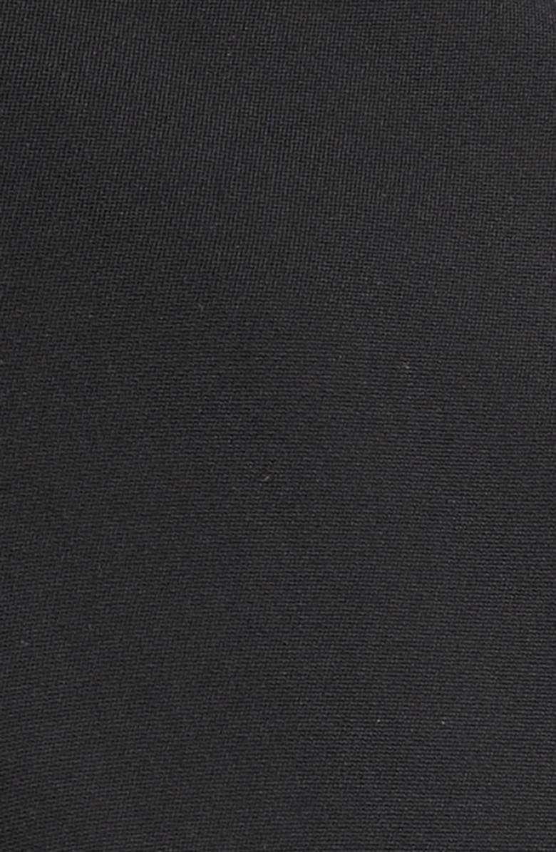 Courrèges Draped Wool Stretch Crepe Cutout Dress, Alternate, color, Black