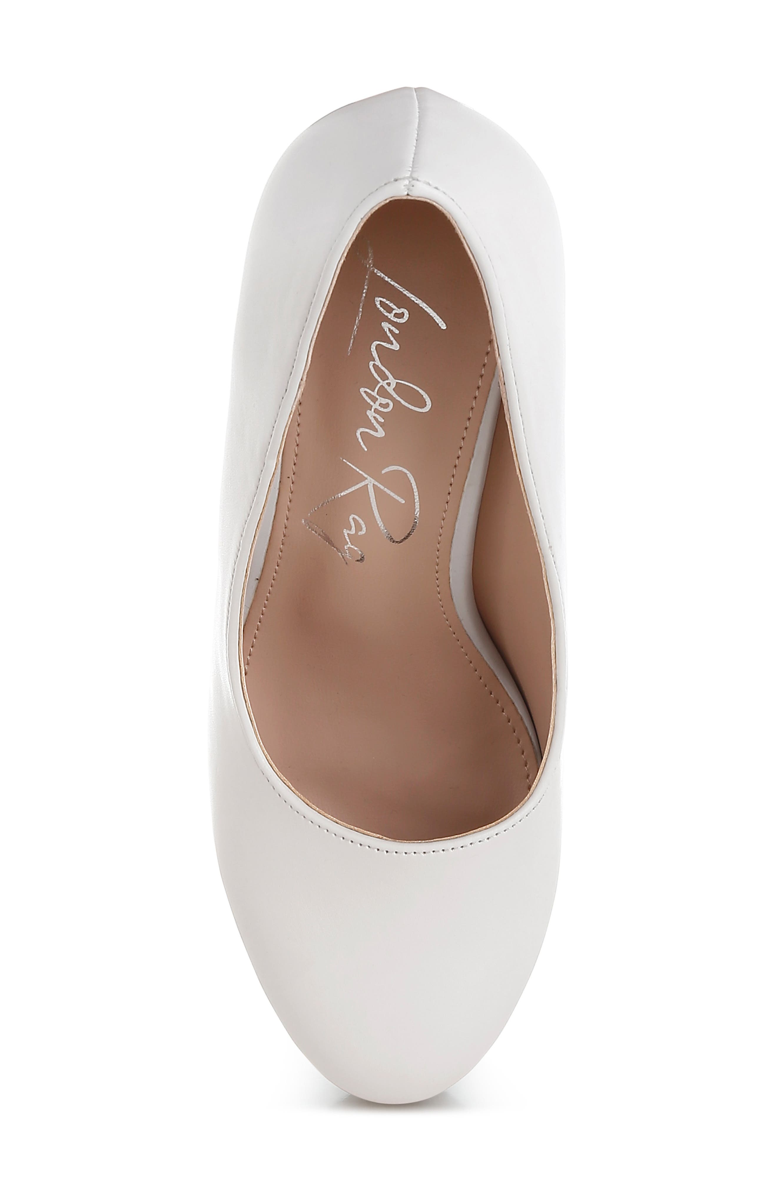 LONDON RAG Damsor Platform Pump, Alternate, color, White