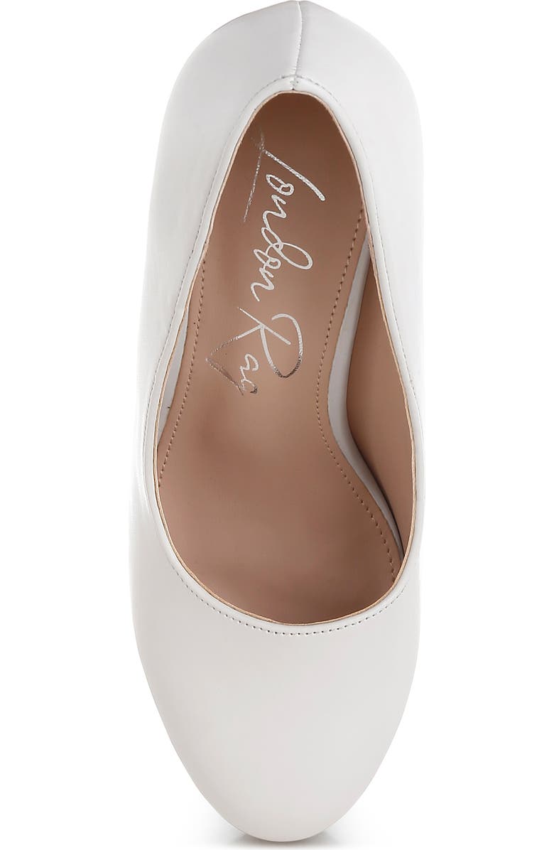 LONDON RAG Damsor Platform Pump, Alternate, color, White