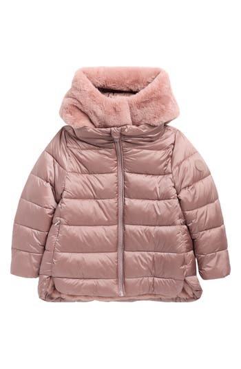 Save The Duck Kids' Faye Quilted Jacket In Pink