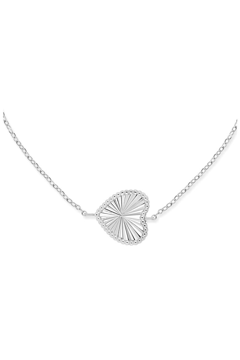 14K Gold Heart Line Bracelet (Online Trunk Show), Alternate, color, 14K WHITE GOLD