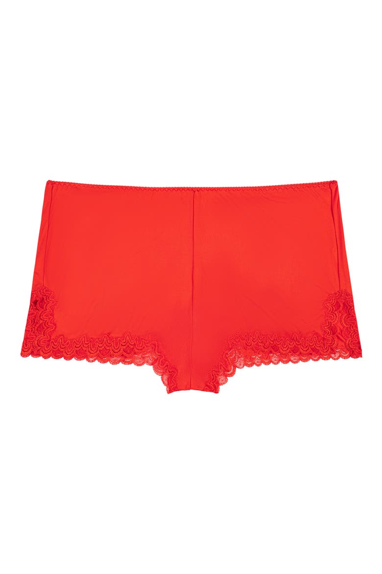 Silk Sleep Shorts, Alternate, color, FIERY RED