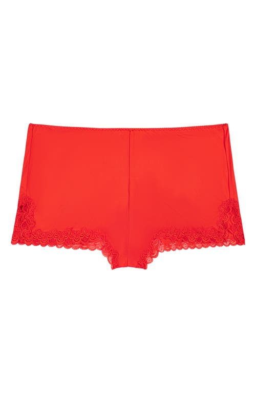 Uwila Warrior Silk Sleep Shorts In Fiery Red