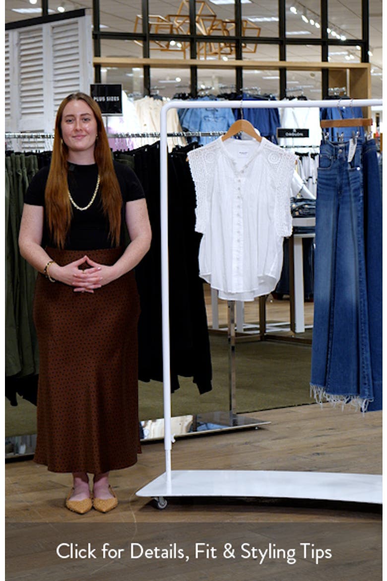Gresia Crochet Accent Cotton Button-Up Shirt video