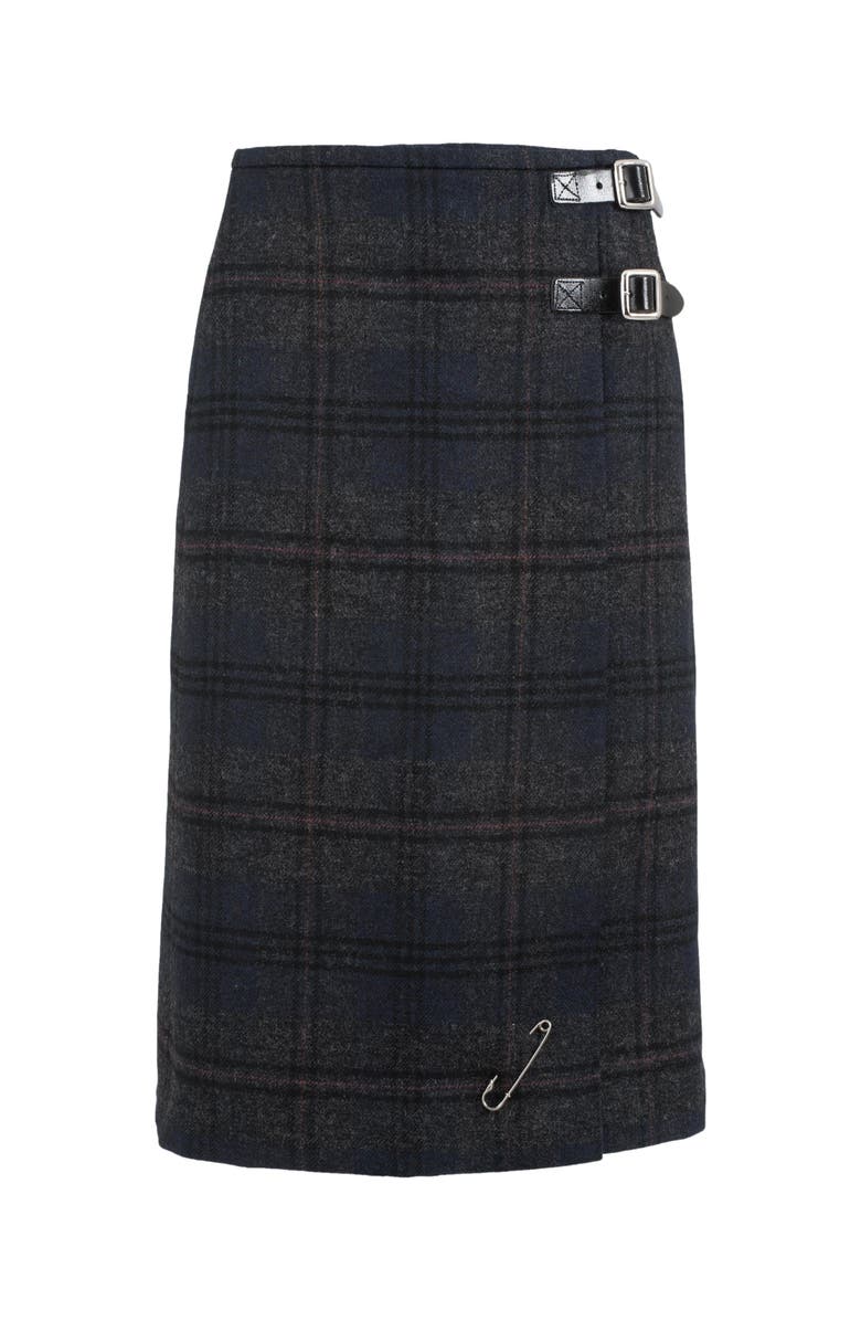 Celtic 
Co. Midi Celt Kilt Plaid Skirt, Alternate, color, Navy Charcoal Tartan