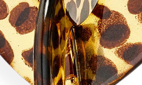 Eye Candy Los Angeles Margaux Cheetah Drop Earrings In Gold