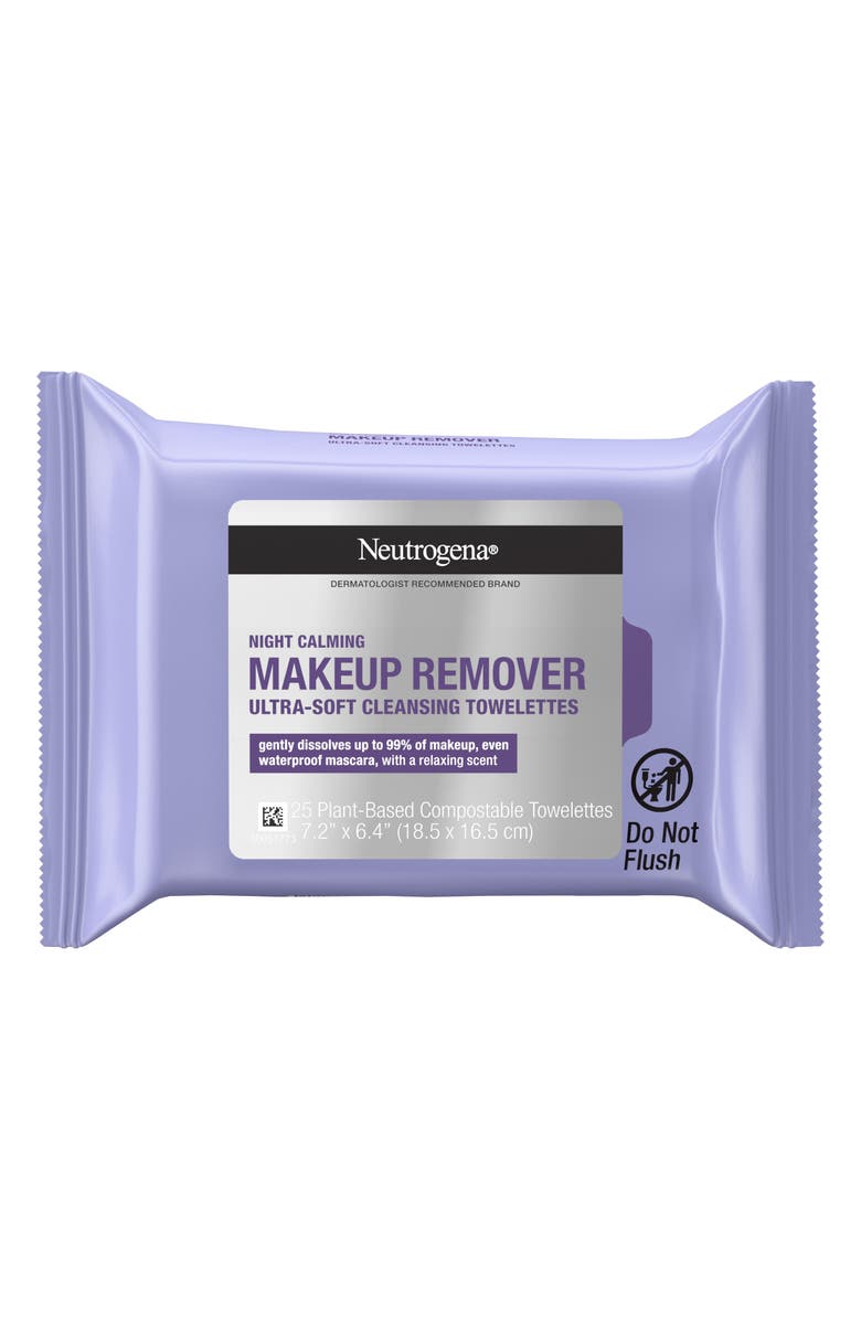 NEUTROGENA Night Calming Cleansing Wipes, Main, color,