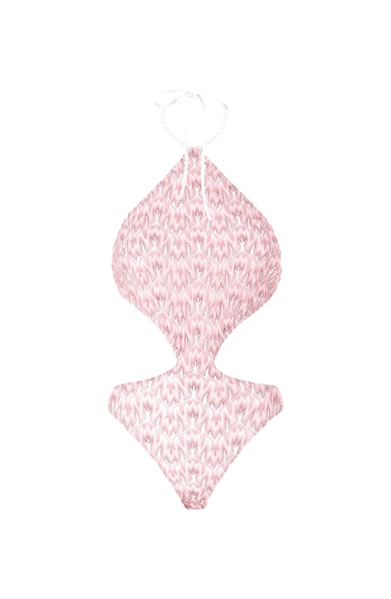 Missoni Trikini In Lamé Viscose With Foliage Motif, Alternate, color, Multicoloured