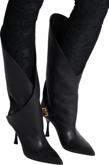 Twist Heeled Leather Boots