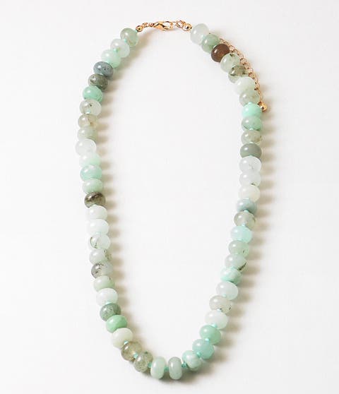 Sage Willow Green Beaded Necklace