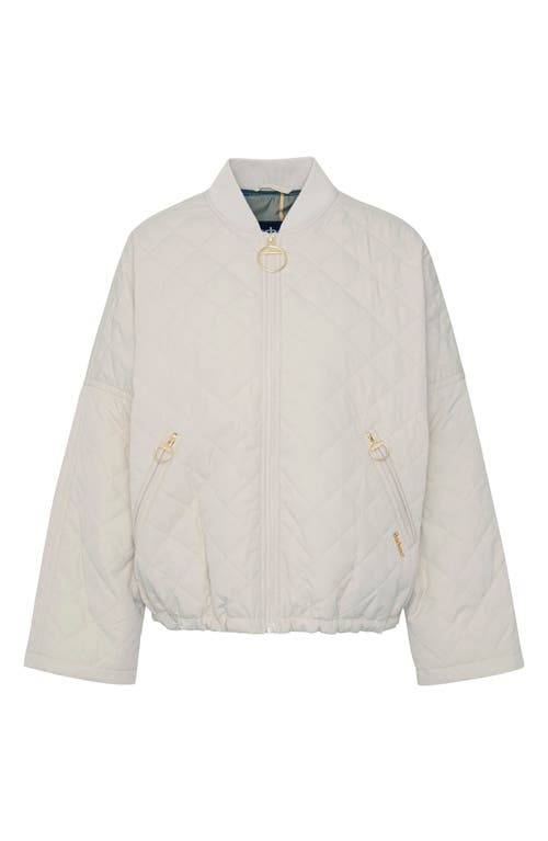 Barbour Emlyn Quilted Bomber Jacket In Neutral