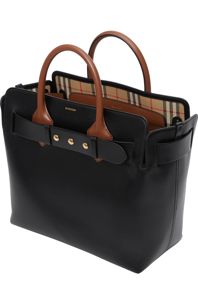 Burberry Small Belt Triple Stud Leather Satchel, Alternate, color,