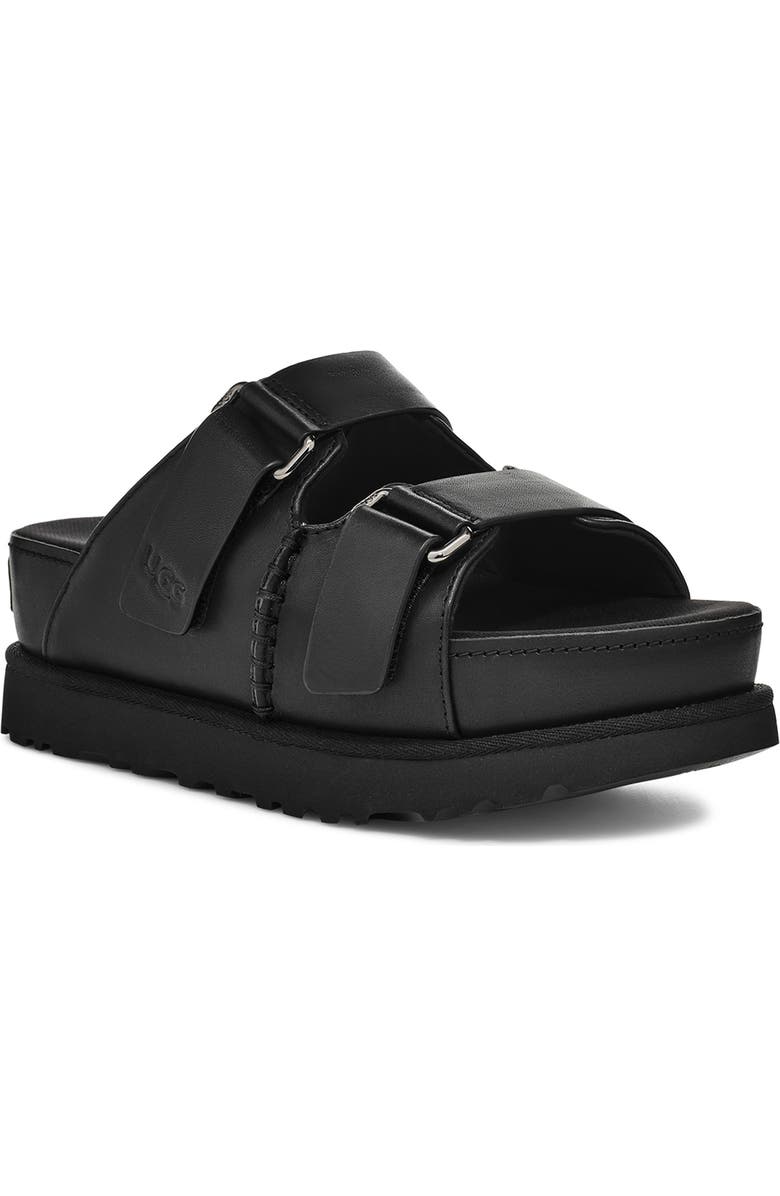 UGG<sup>®</sup> Goldenstar Platform Slide Sandal, Main, color, Blk