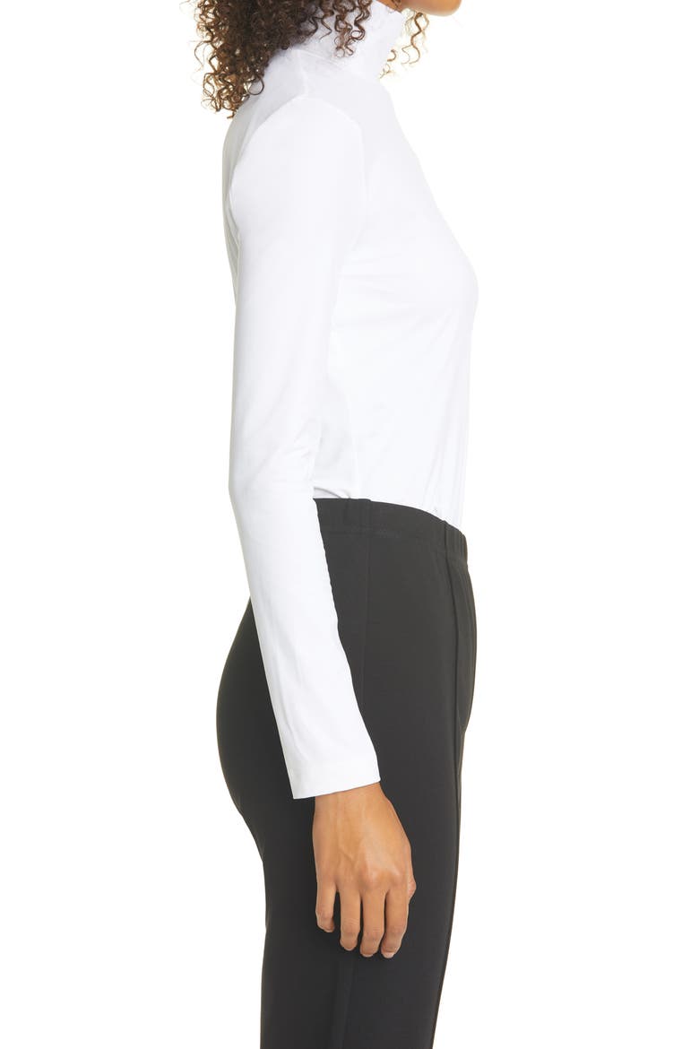 Nuda Fine Jersey Turtleneck Top, Alternate, color, WHITE